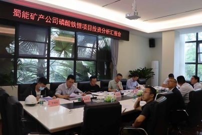 蜀能礦產(chǎn)公司召開磷酸鐵鋰項(xiàng)目投資分析匯報(bào)會(huì)