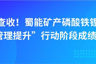 請查收！蜀能礦產(chǎn)磷酸鐵鋰廠“管理提升”行動階段成績單